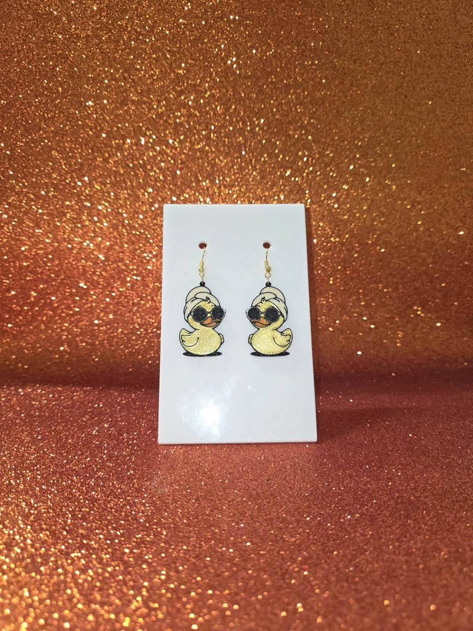 Cool ducky earrings view 2