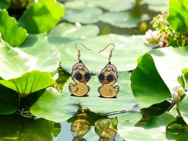 Cool ducky earrings