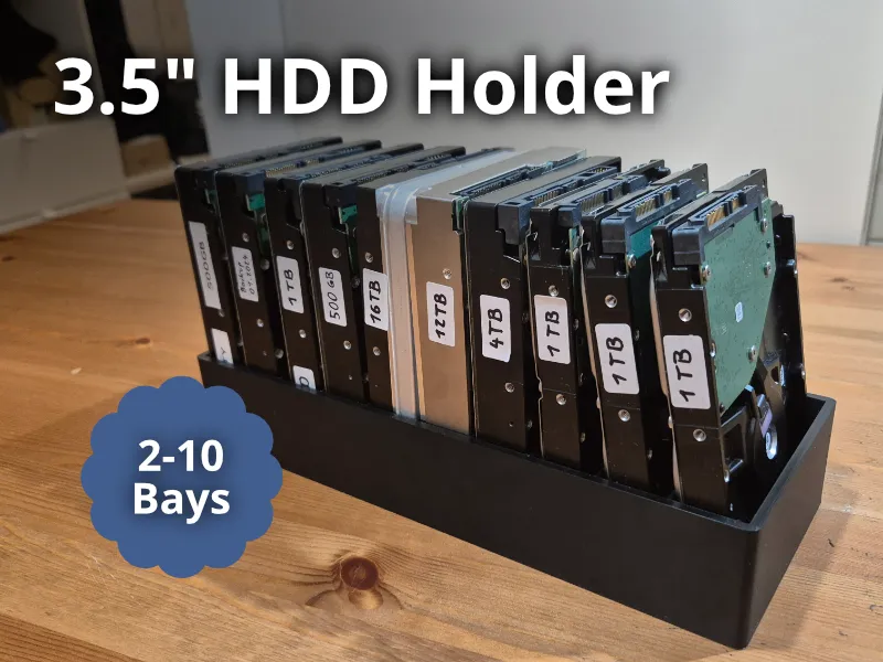 3.5" Hard Drive Rack – Multiple Sizes (2-10 Bays)