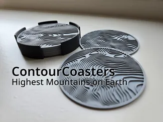 Contour Coasters - Highest* Mountains on Earth