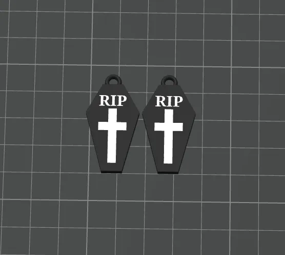 Halloween Coffin earrings view 3
