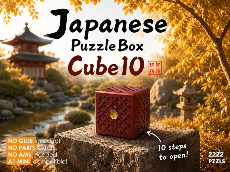 Cube10 | Japanese Puzzlebox (10 steps to open)