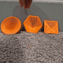 hexagon, circle, and square fidget