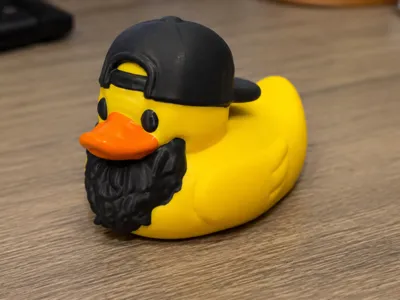 Bearded Duck with Backwards Hat