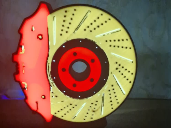 Brake Disc LED Light Custom Car Style Display Lamp