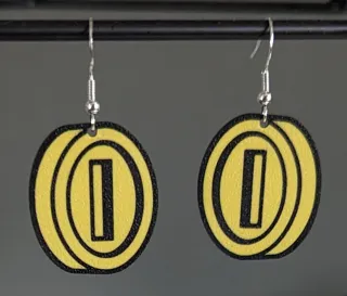 Super Mario Coin Earrings