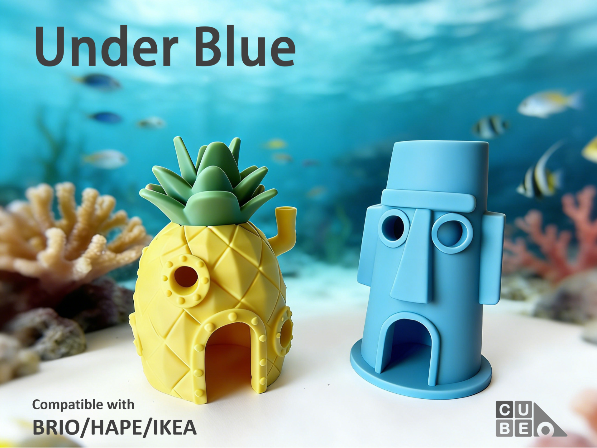 CUBEUNi-Under Blue-BRIO/IKEA/HAPE