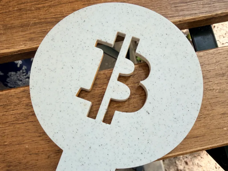Bitcoin Coffee Stencil