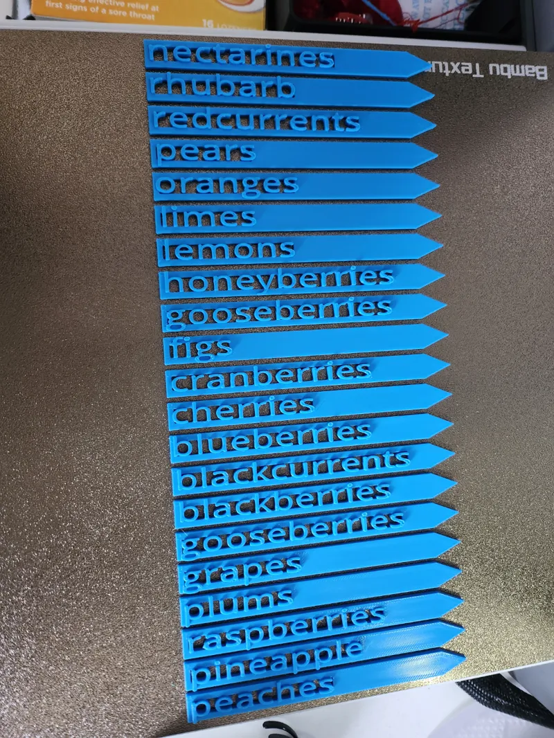 Fruit plant markers