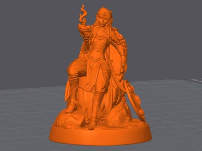 Vali the Female Druid Triton Miniature