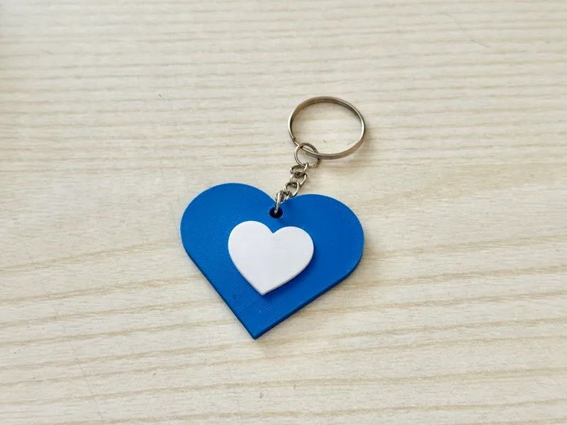 Portachiavi doppio Cuore con Alloggiamento NFC 