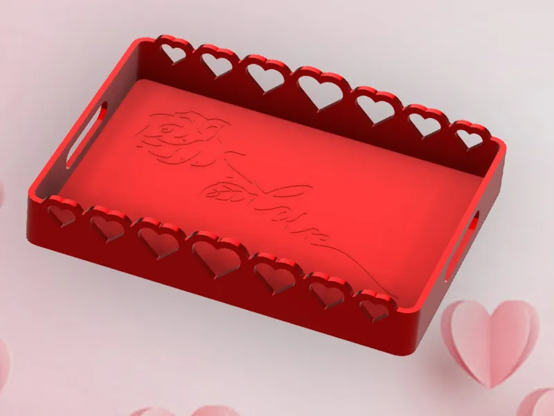Valentine's Day Heart Tray