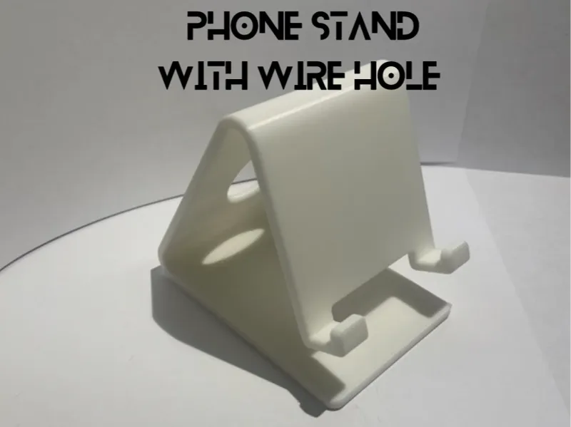 minimalist phone stand sleek design with wire hole