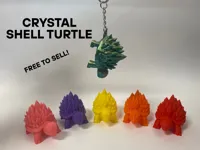 Porte-clés tortue coquille cristal — photo 1