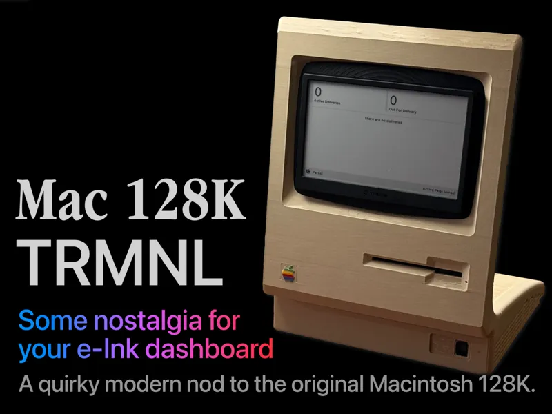 1984 Macintosh Display for TRMNL e-Ink Dashboard