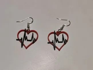 Pendientes corazón electro