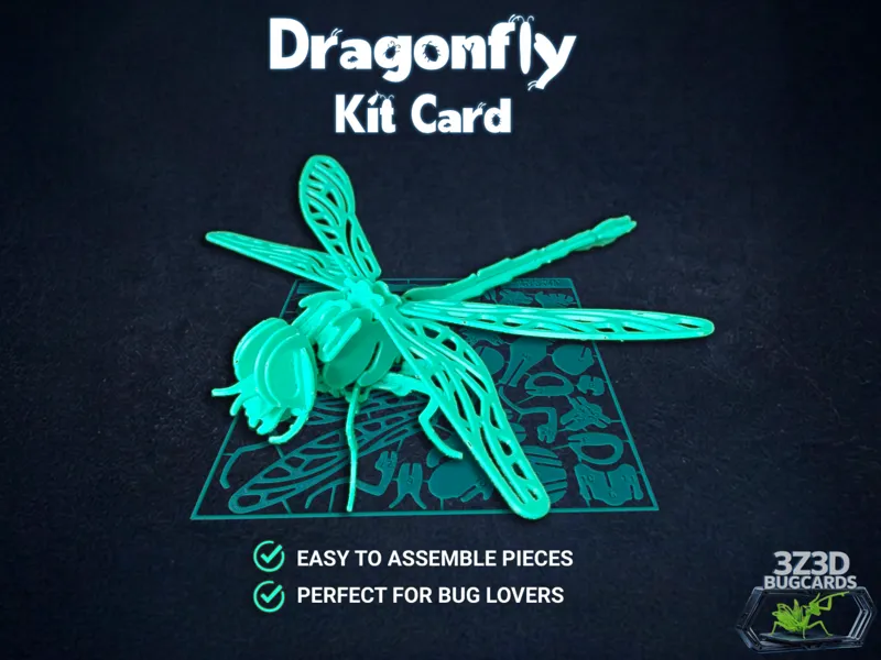 Dragonfly Bug Kit Card - BugCards