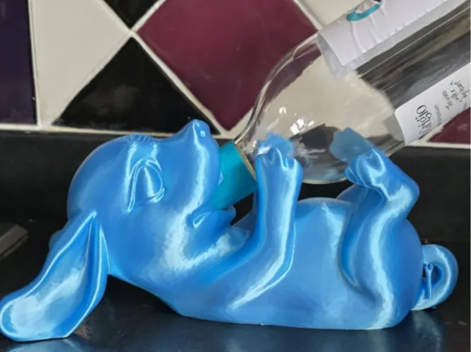 Dog wine bottle holder