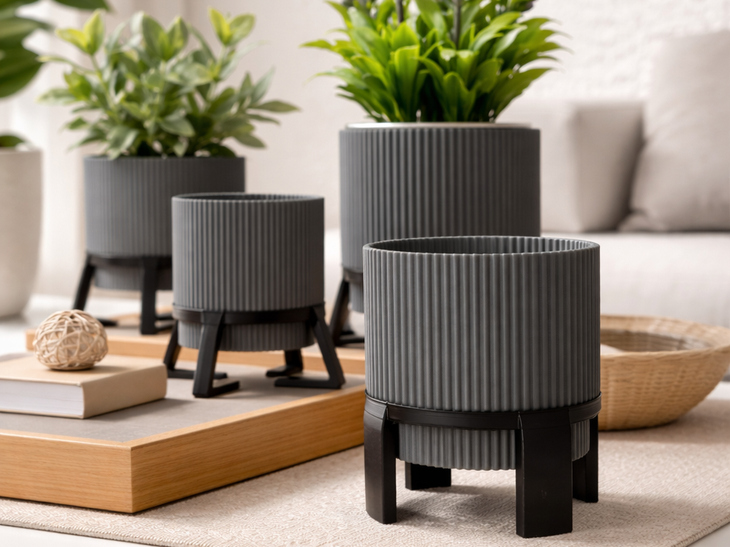 Blumentopf 3er Set mit Standfuß
