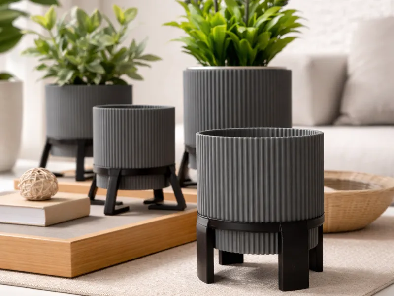 Blumentopf 3er Set mit Standfuß