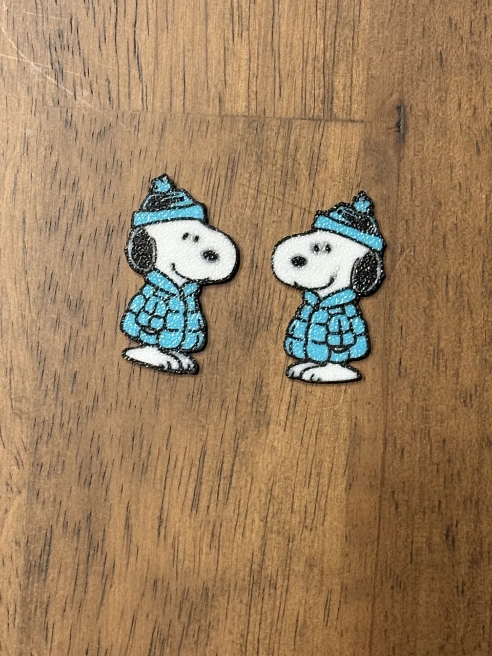 Winter Snoopy Earrings view 2