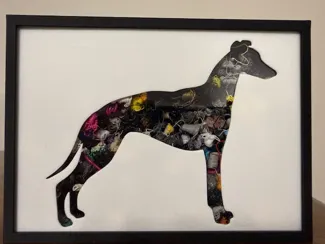Whippet faceplace for poop shaddow box