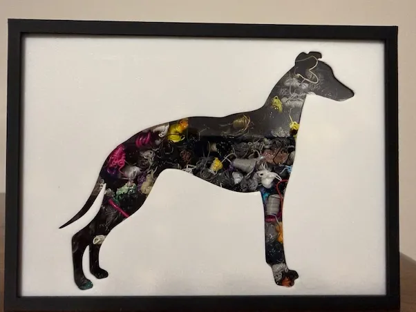 Whippet faceplace for poop shaddow box