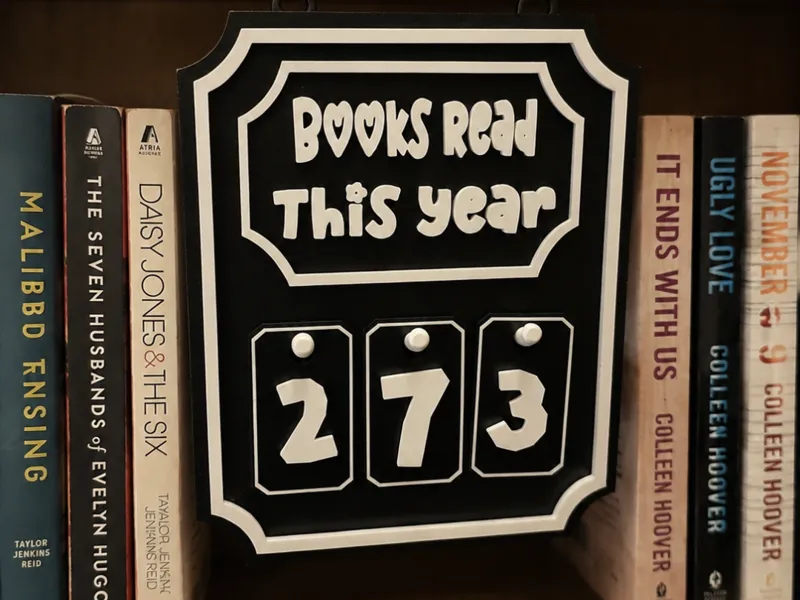Books Read This Year Counter with Frame