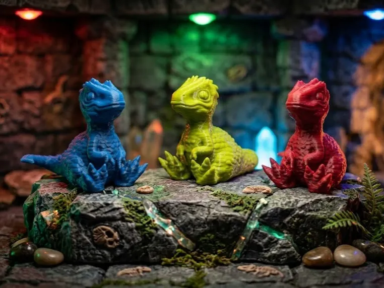 Cute 3D Printed Baby T-Rex Dino Figurine