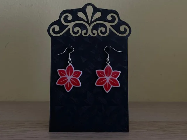 Pendiente 6 petalos