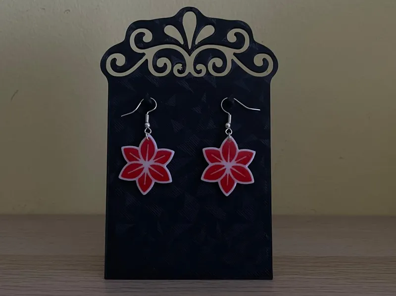 Pendiente 6 petalos