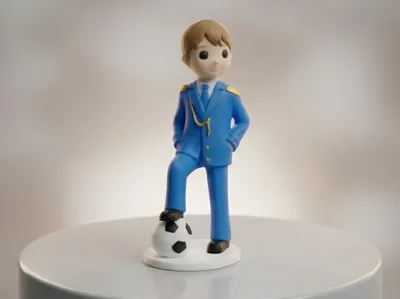 First Communion boy with ball