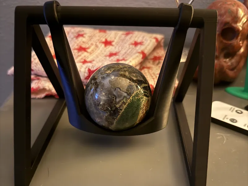 Crystal Sphere Swinging Stand