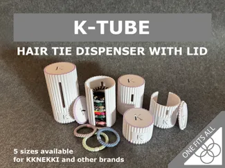 K-Tube – Stylish Hair Tie Dispenser with Lid