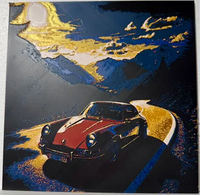 hueforge classic red porsche