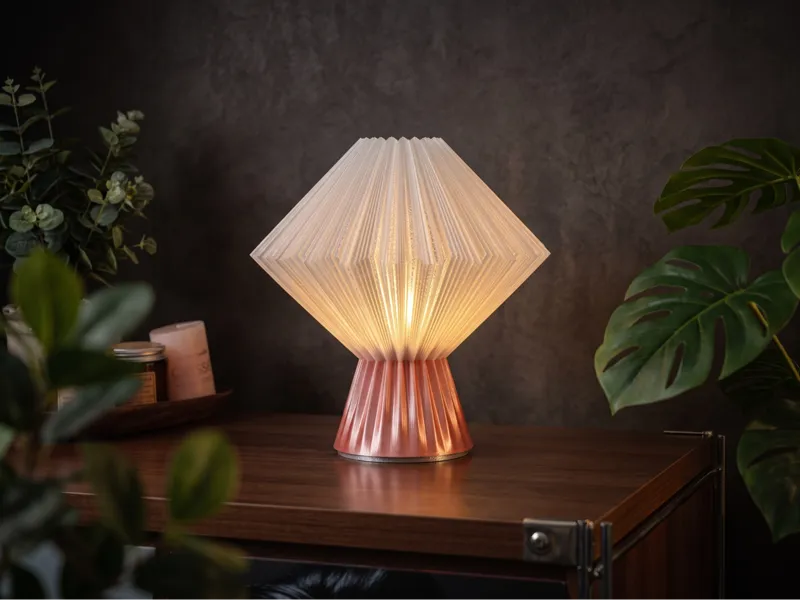 HaloPleat E27 Lamp – Pleated Ambient Table Lamp