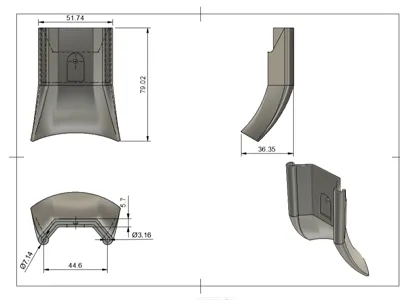 Commuter bike mudguard