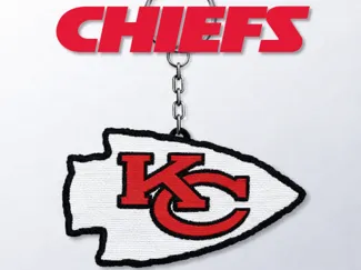 Kansas Chiefs paint-like/doodle keychain