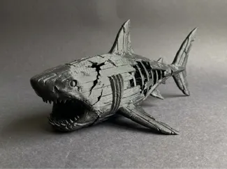 Shipwreck Shark Sculpture - Ancient Ocean Relic