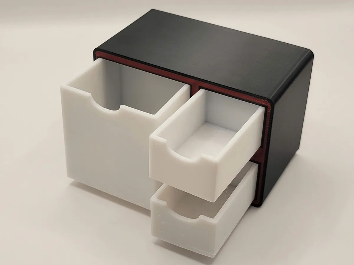 Compact 3-Drawer Desk Organizer - Storage Box - Free 3D Print Model ...