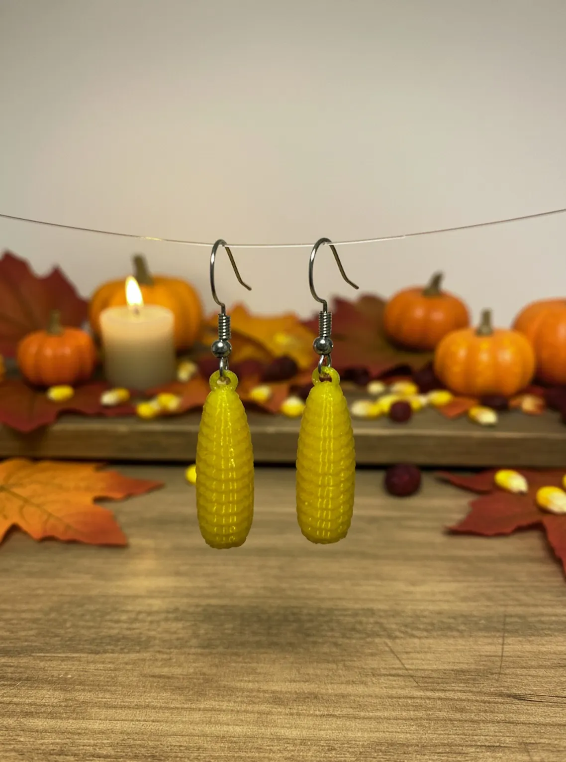 Corn on the Cob Earrings – Printed Harvest Fun view 2