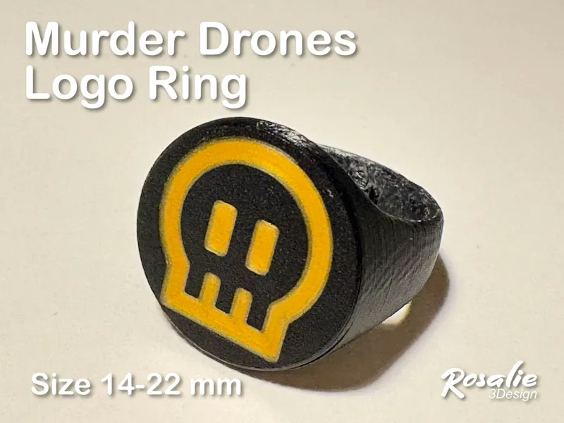 Murder Drones Logo Ring sizes 14-22 mm