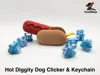 Hot Dog Clicker & THINNER Keychain