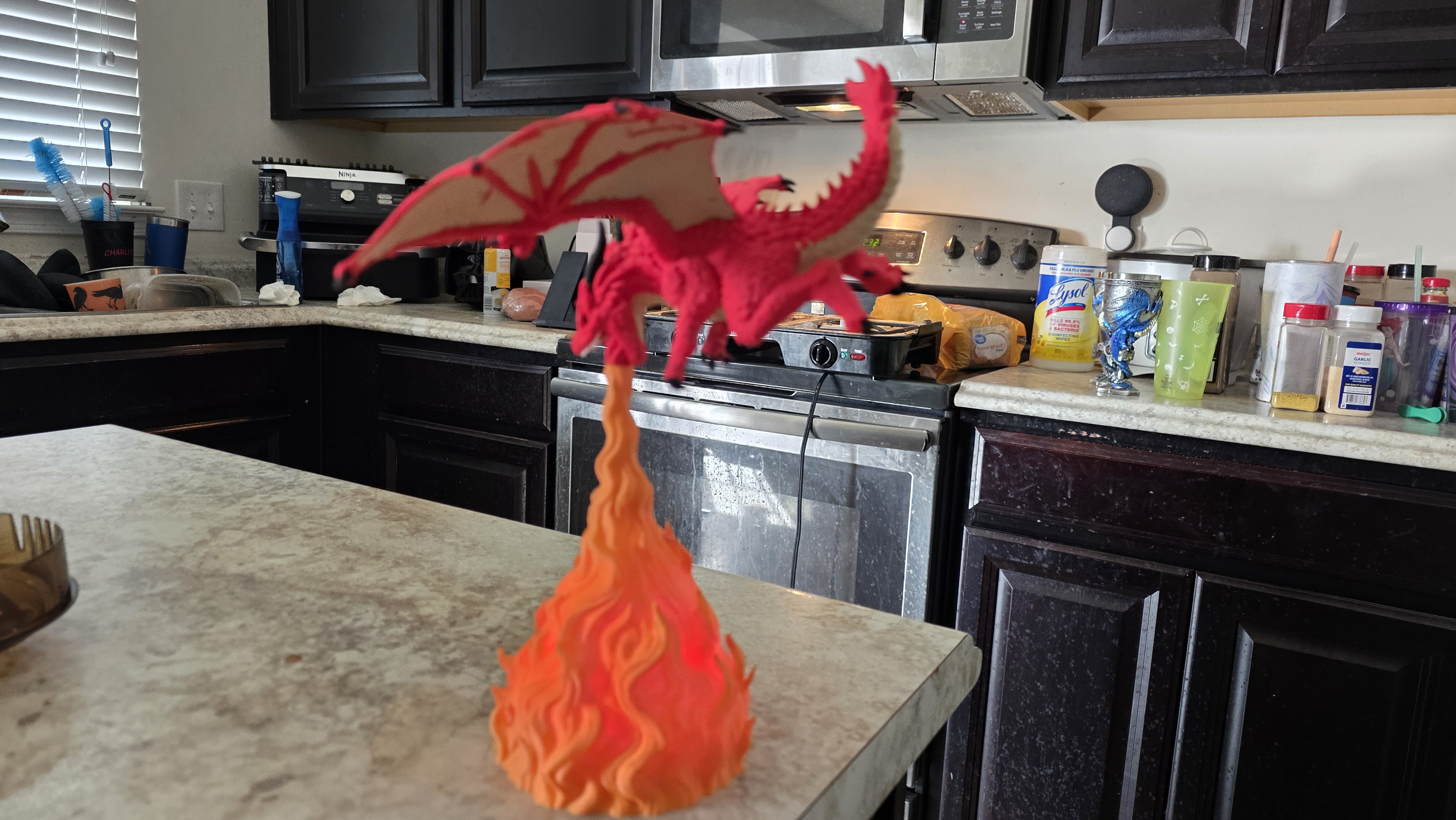 Miniatura 5 do modelo 3D Flame Breath Dragon "Lamp" - DND miniature