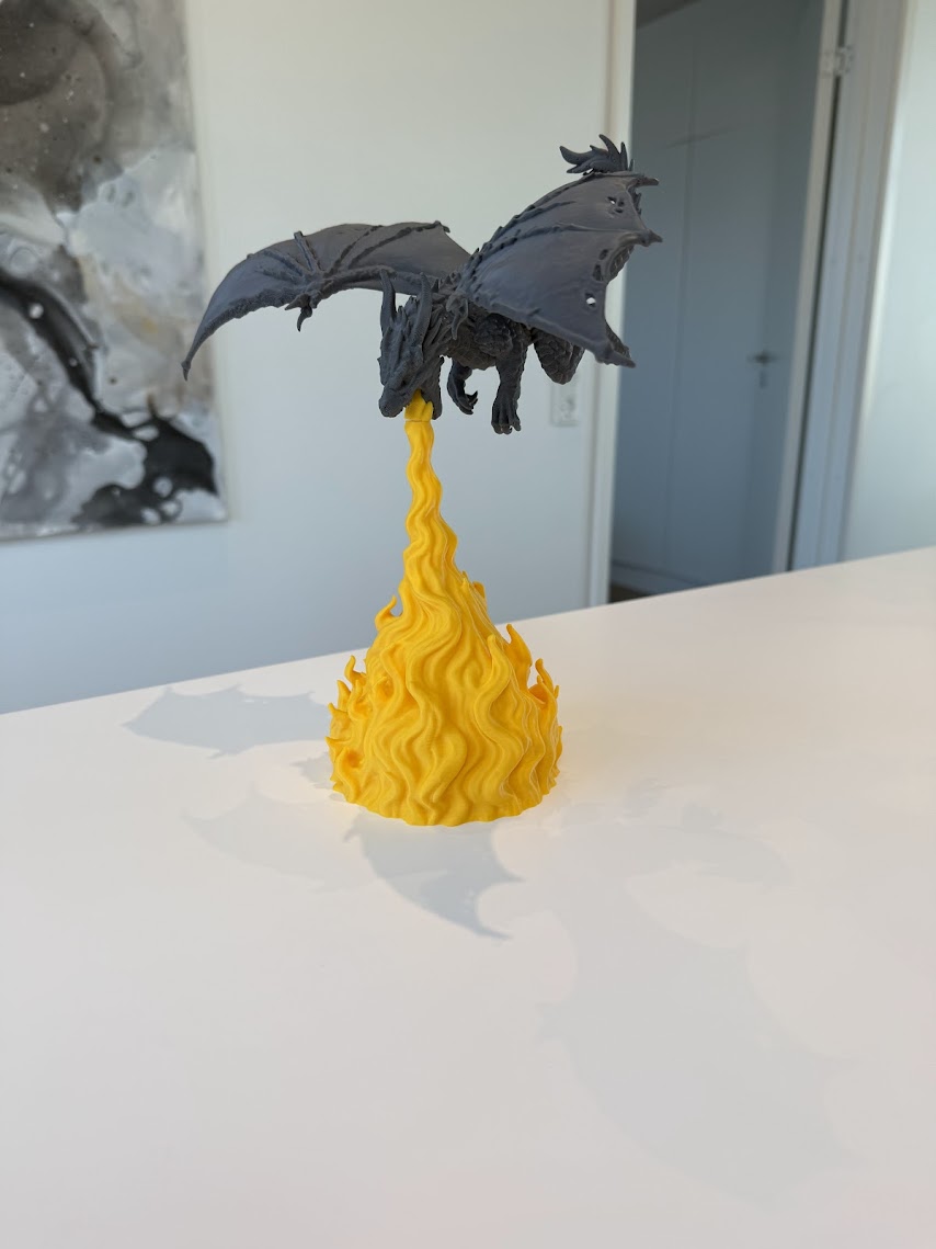 Miniatura 3 do modelo 3D Flame Breath Dragon "Lamp" - DND miniature