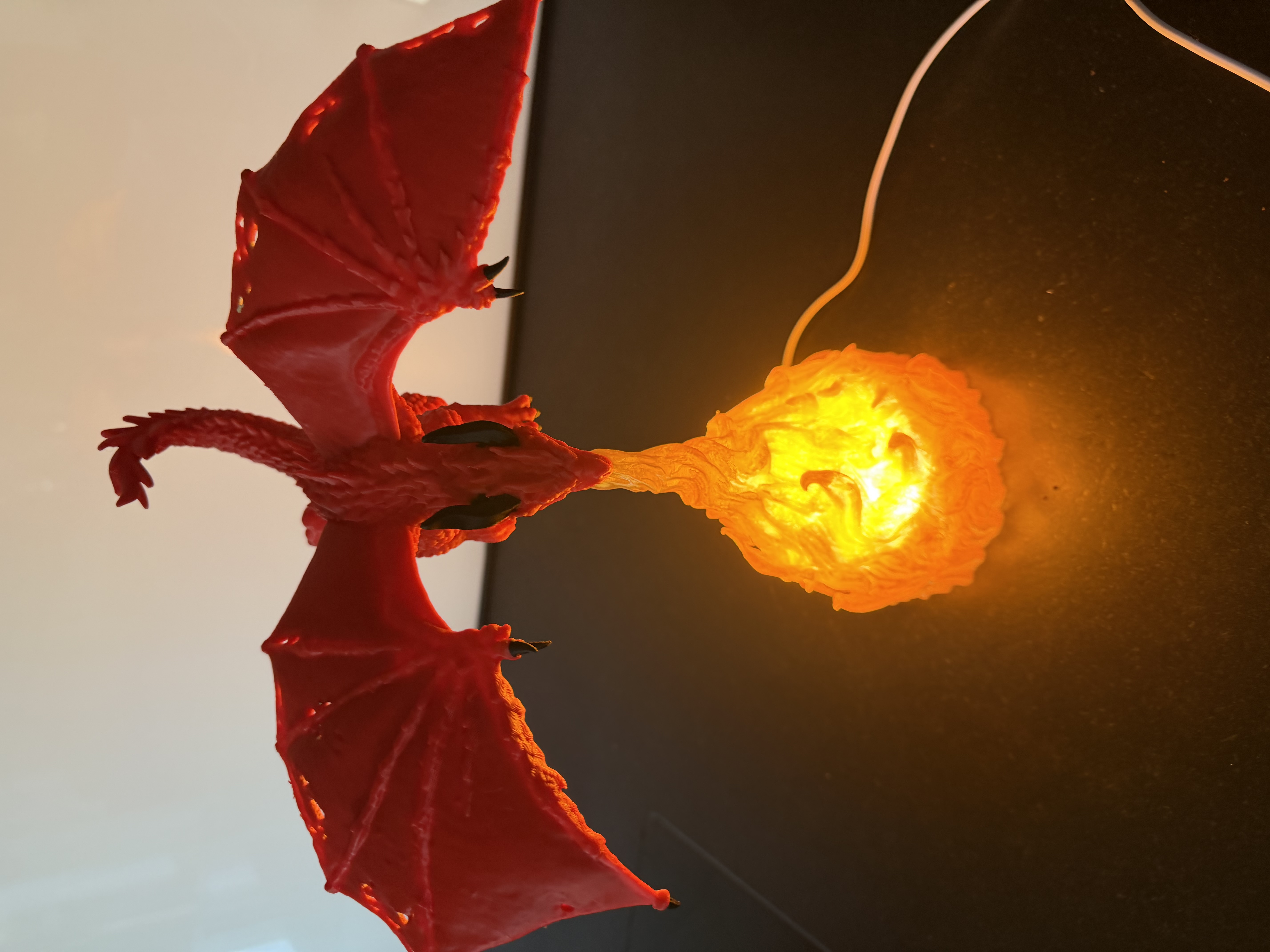 Miniatura 6 do modelo 3D Flame Breath Dragon "Lamp" - DND miniature