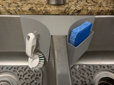 Sponge & Short Scrubber Holder For Kitchen Sink
