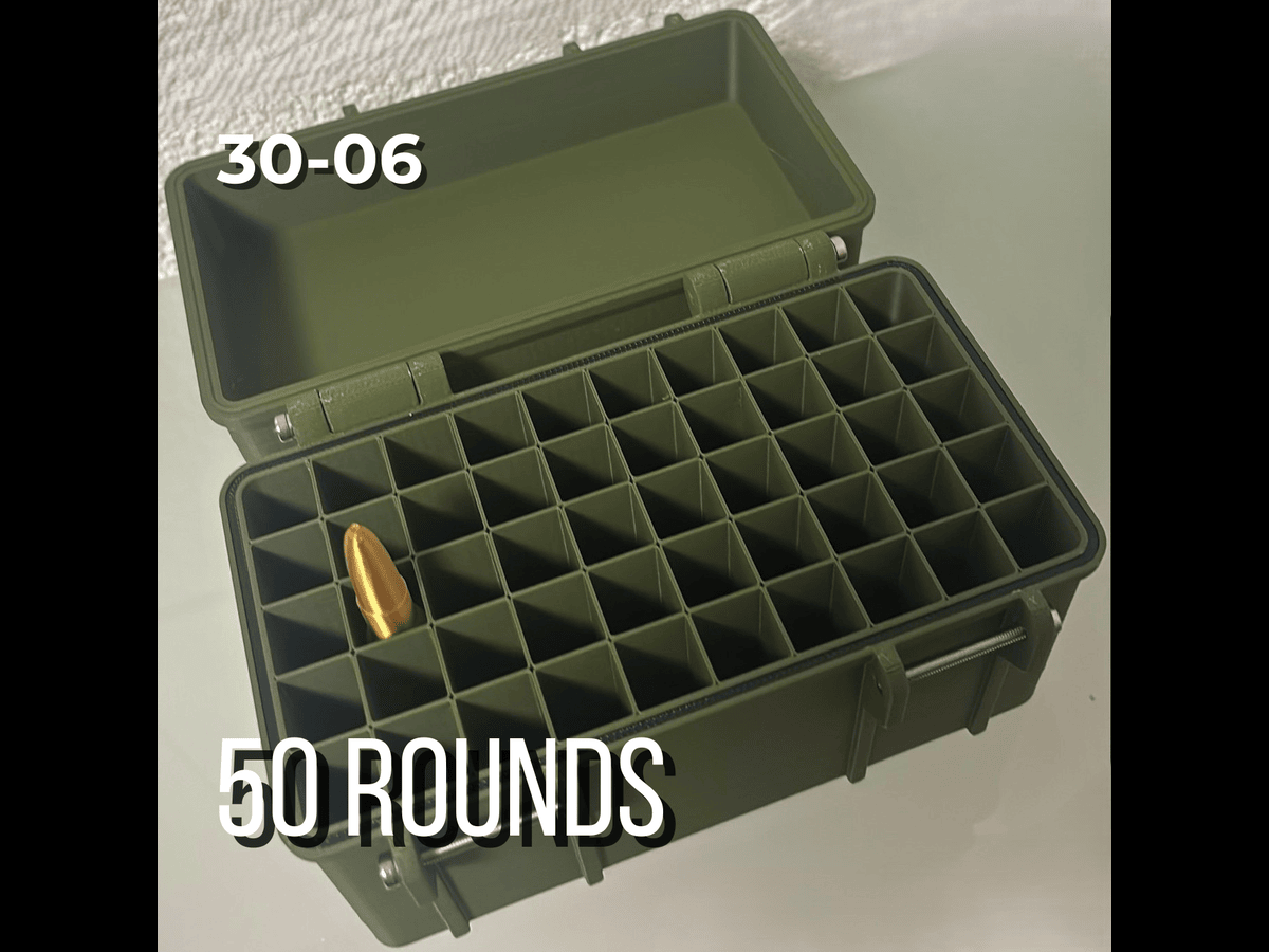 30-06 Springfield Ammo Box - Holds 50 Rounds