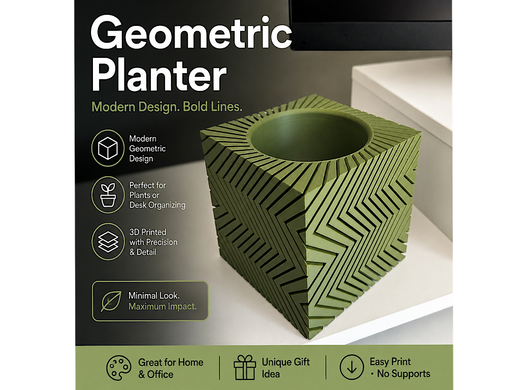 Modern Geometric Planter | Desk Organizer 