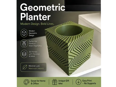 Modern Geometric Planter | Desk Organizer